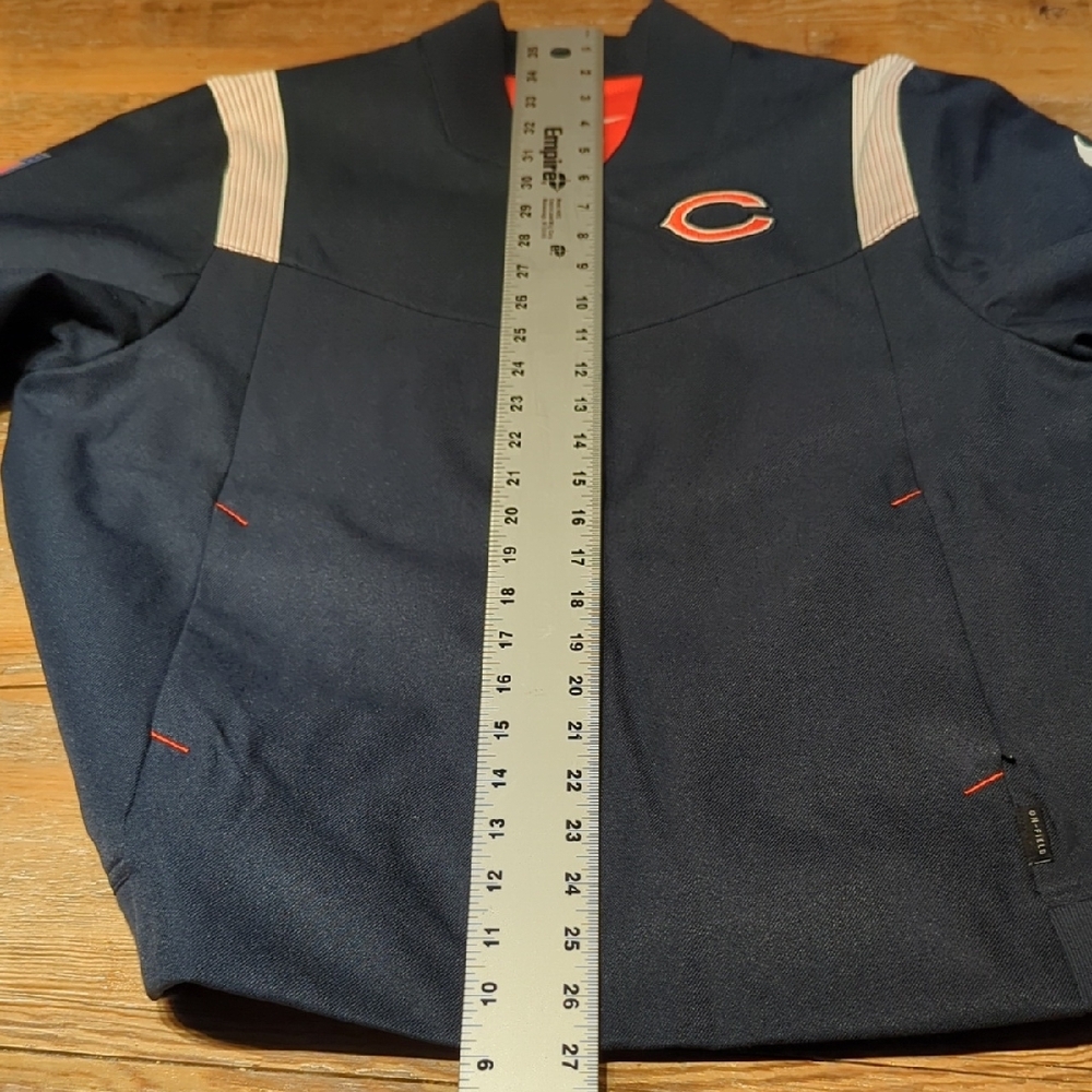 Nike Navy and Orange Chicago Bears Full-Zip Bomber Jacket - Picture 6 of 8